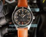 Swiss Replica Omega Seamaster 300 Master Co-Axial Chronometer 41MM Watch Leather Strap